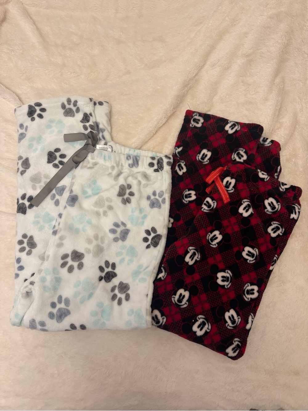 2 Pajama Pants Bundle (size large and x-large) - Disney and Paw Print